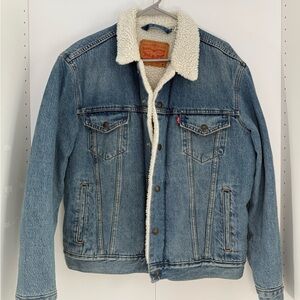 Levi's Blue Denim Jacket with Sherpa Lining